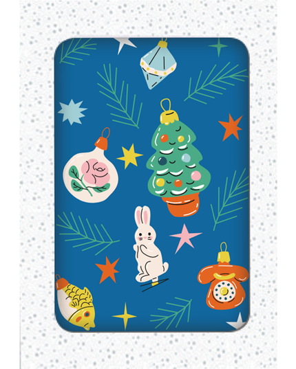 Kerstkaarten doosje 10x retro afbeeldingen (F13111)