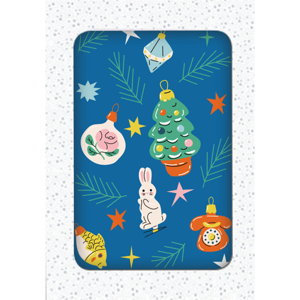 Kerstkaarten doosje 10x retro afbeeldingen (F13111)