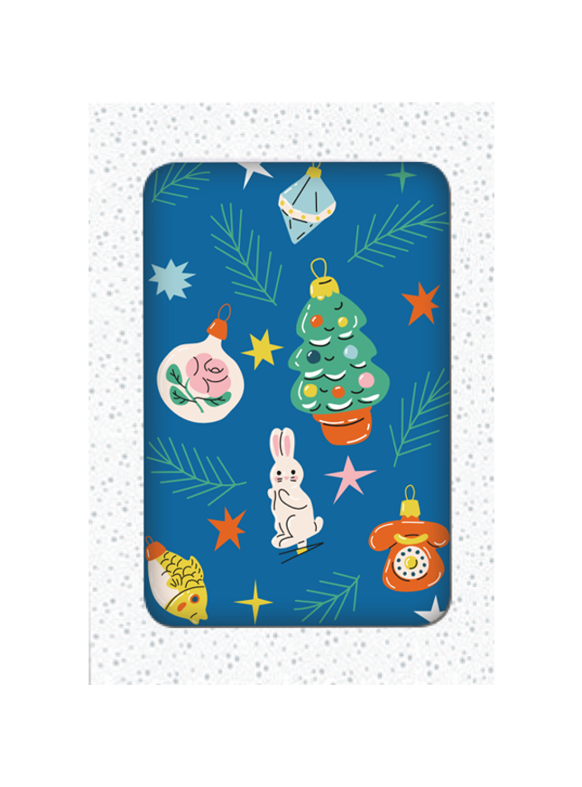 Kerstkaarten doosje 10x retro afbeeldingen (F13111)