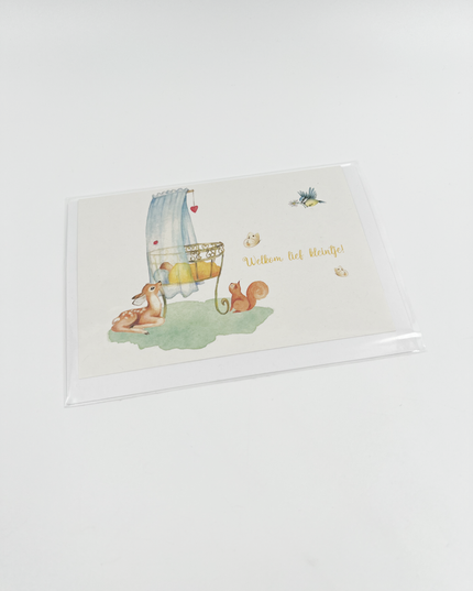 Wenskaart Welkom lief kleintje
