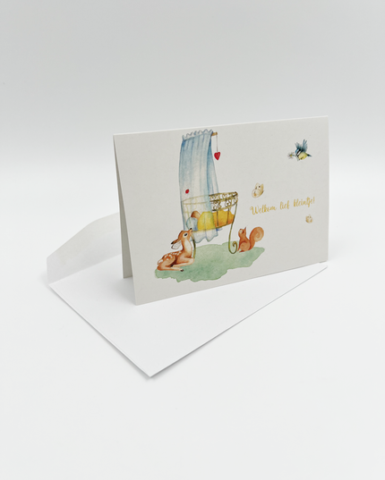 Wenskaart Welkom lief kleintje