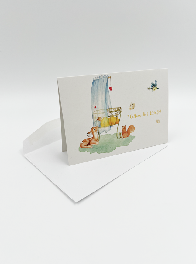 Wenskaart Welkom lief kleintje