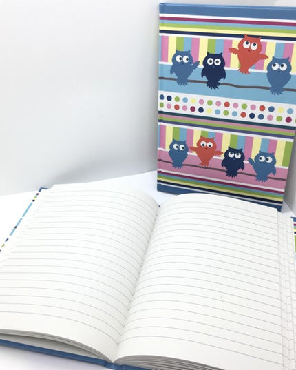 Livre A5 à couverture rigide - hiboux