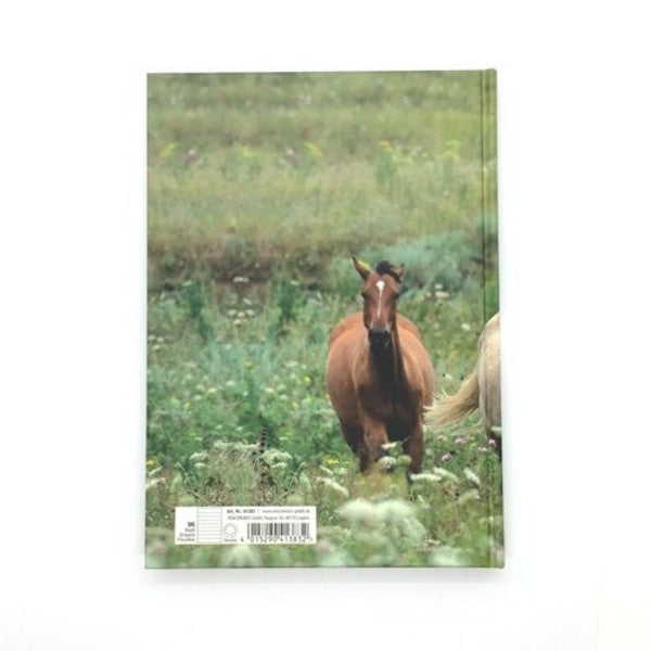 Livre A5 à couverture rigide - collage de chevaux