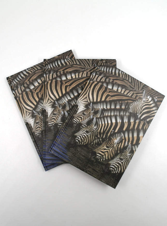 Livre A5 à couverture rigide - zèbres