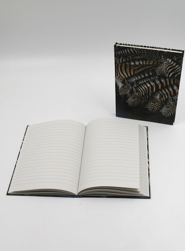 Livre A5 à couverture rigide - zèbres