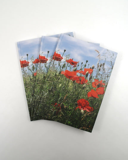 Livre relié A5 - coquelicots