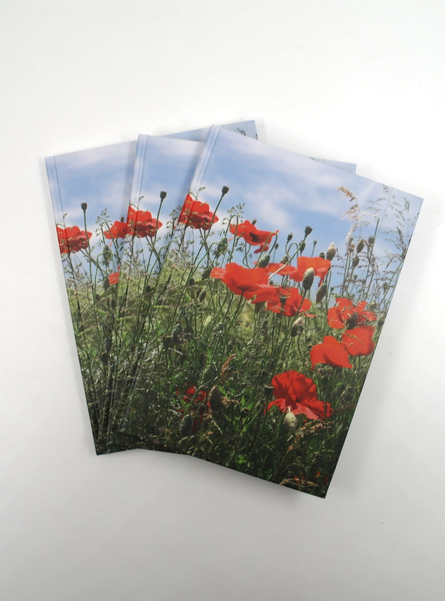 Livre relié A5 - coquelicots