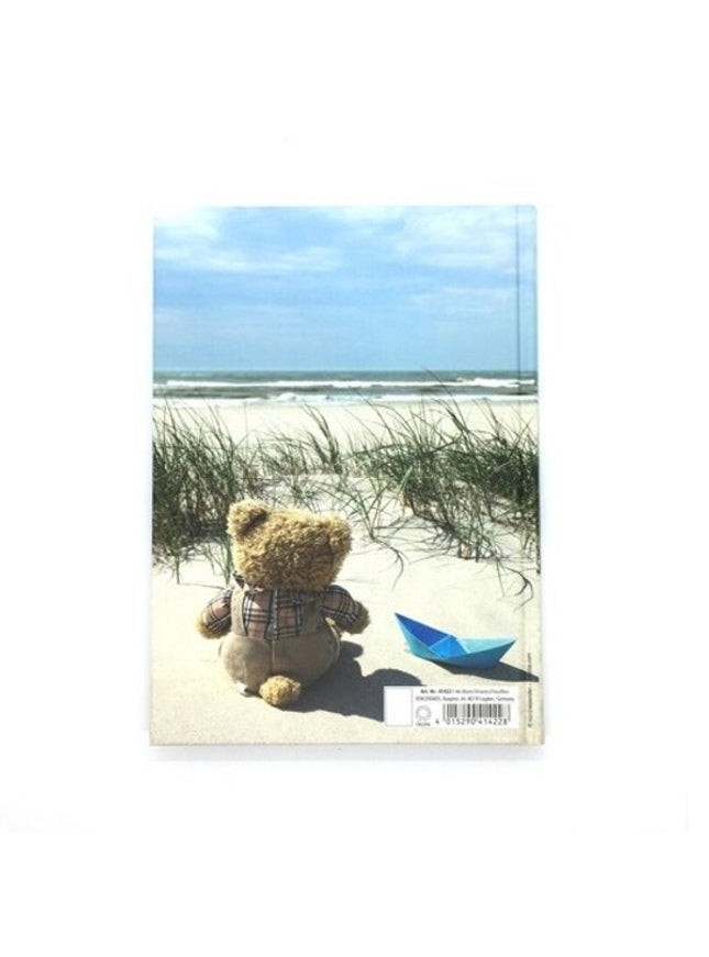 Boek met harde kaft A5 - teddy bij de zee