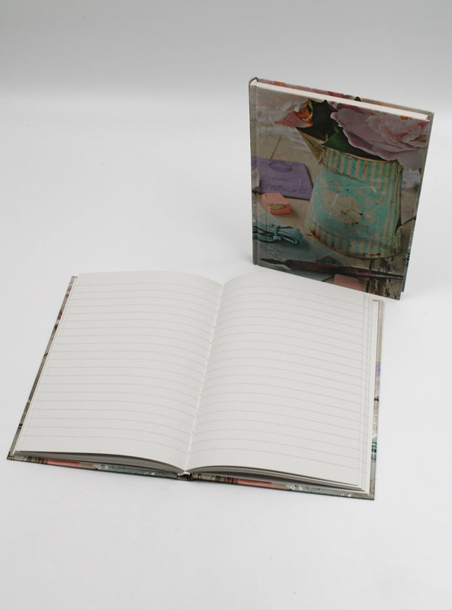 Livre A5 à couverture rigide - Style shabby chic