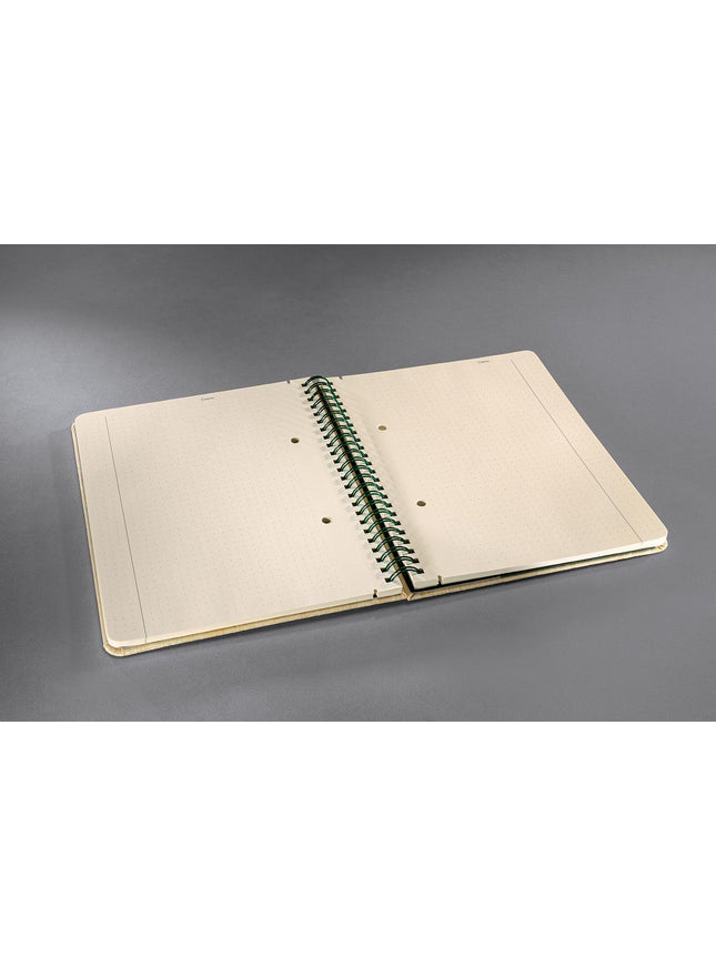 Boek met bamboe kaft, spiraalbinding