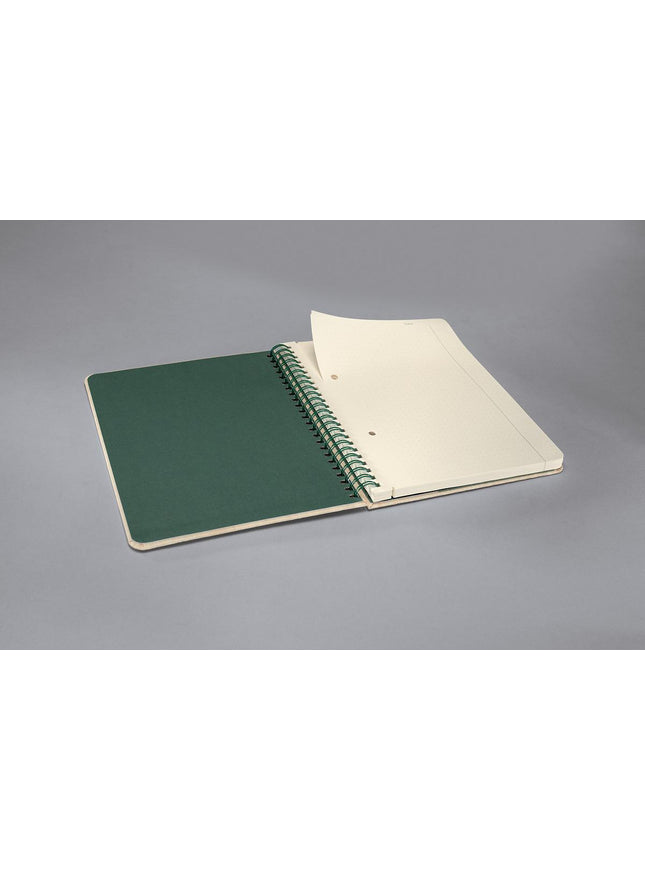 Boek met bamboe kaft, spiraalbinding