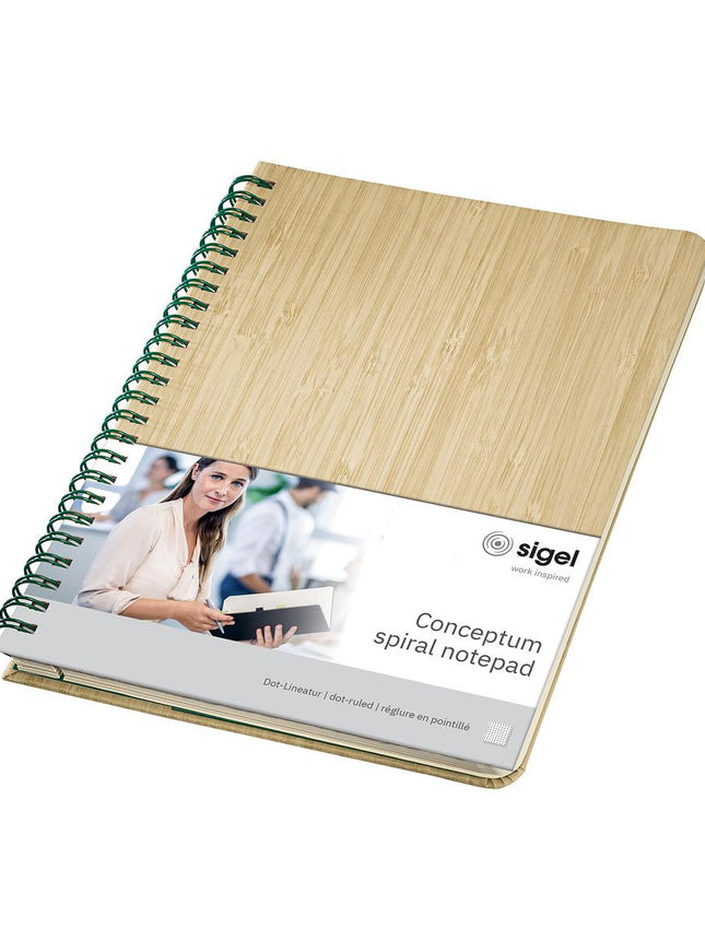 Livre à couverture en bambou, reliure spirale