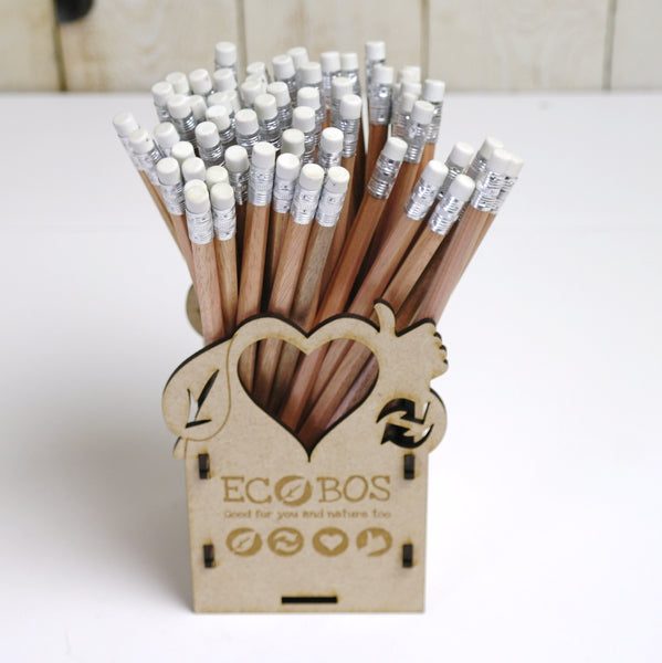 Ecobos tube with 72 hexagonal pencils with eraser - FSC 100%