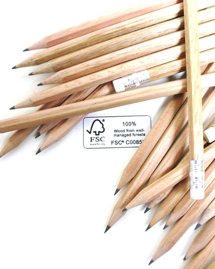 Hexagonal pencil with eraser - FSC 100%
