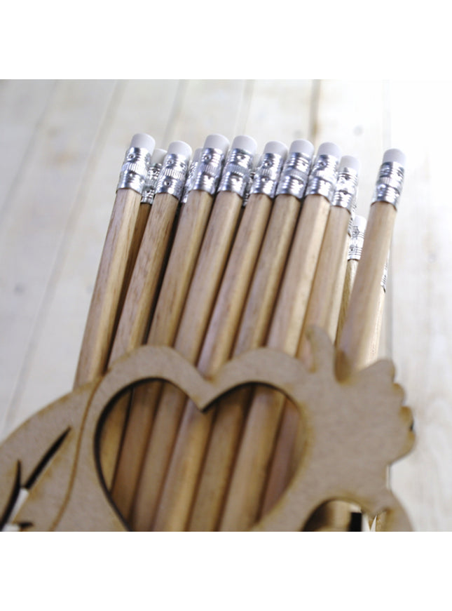 Ecobos koker met 72 zeskantige potloden met gom - FSC 100%