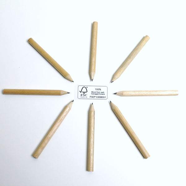 Round mini pencil (approx. 9 cm) FSC