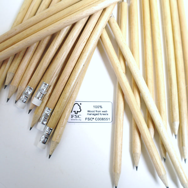 Round graphite pencil with eraser - FSC 100%