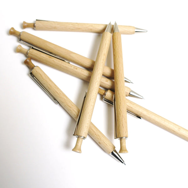 Beechwood mechanical pencil - clip METALIC lead HB - FSC 100%