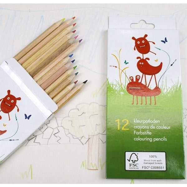 Ecobos box with 12 colored pencils - FSC 100%