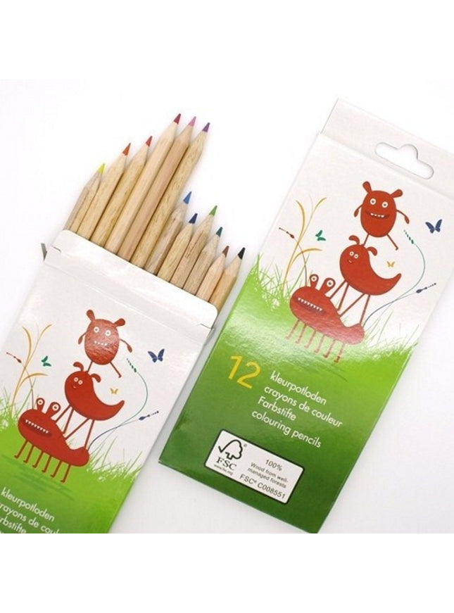 Ecobos doosje met 12 kleurpotloden - FSC 100%