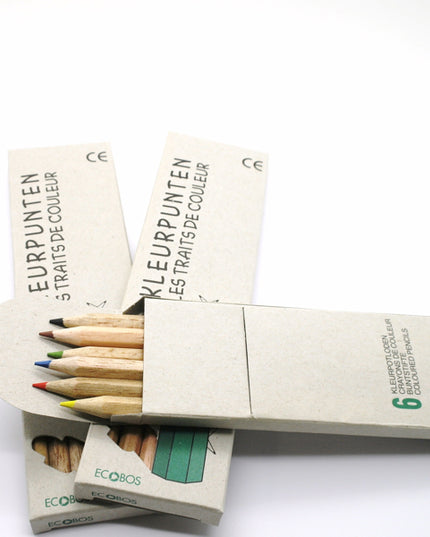 Ecobos doosje met 6 kleurpotloden