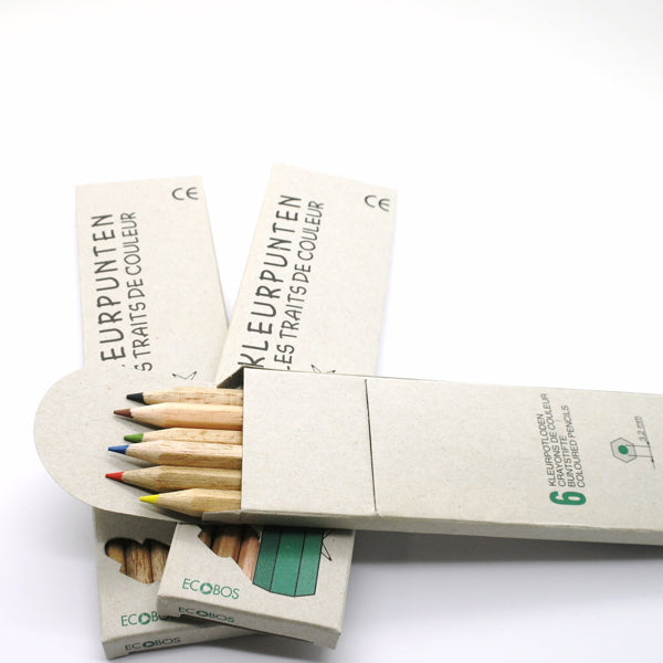 Ecobos box with 6 colored pencils