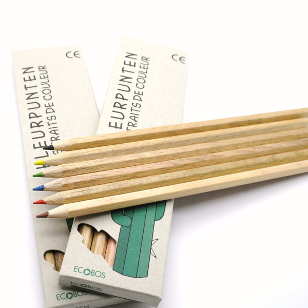 Ecobos box with 6 colored pencils