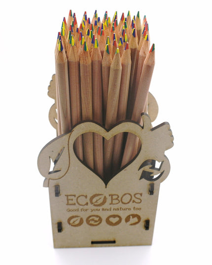 Ecobos tube with 72 rainbow pencils