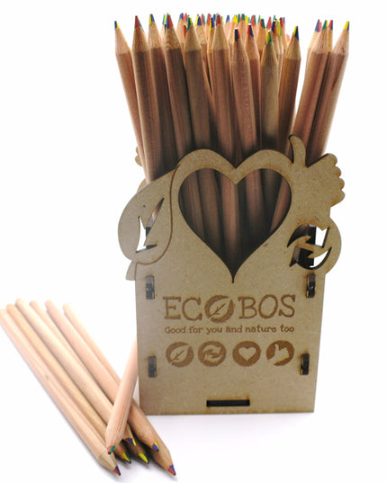 Ecobos tube with 72 rainbow pencils