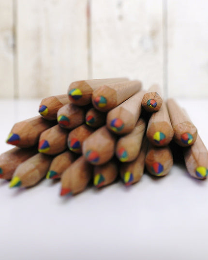 Ecobos tube with 36 maxi rainbow pencils - FSC 100%