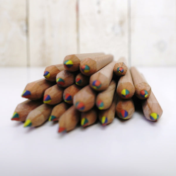 Ecobos tube with 36 maxi rainbow pencils - FSC 100%