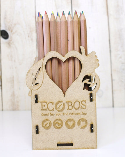 Ecobos tube with 36 maxi rainbow pencils - FSC 100%