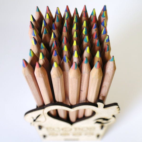 Ecobos tube with 36 maxi rainbow pencils - FSC 100%