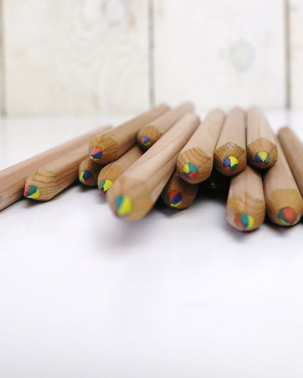 Ecobos tube with 36 maxi rainbow pencils - FSC 100%