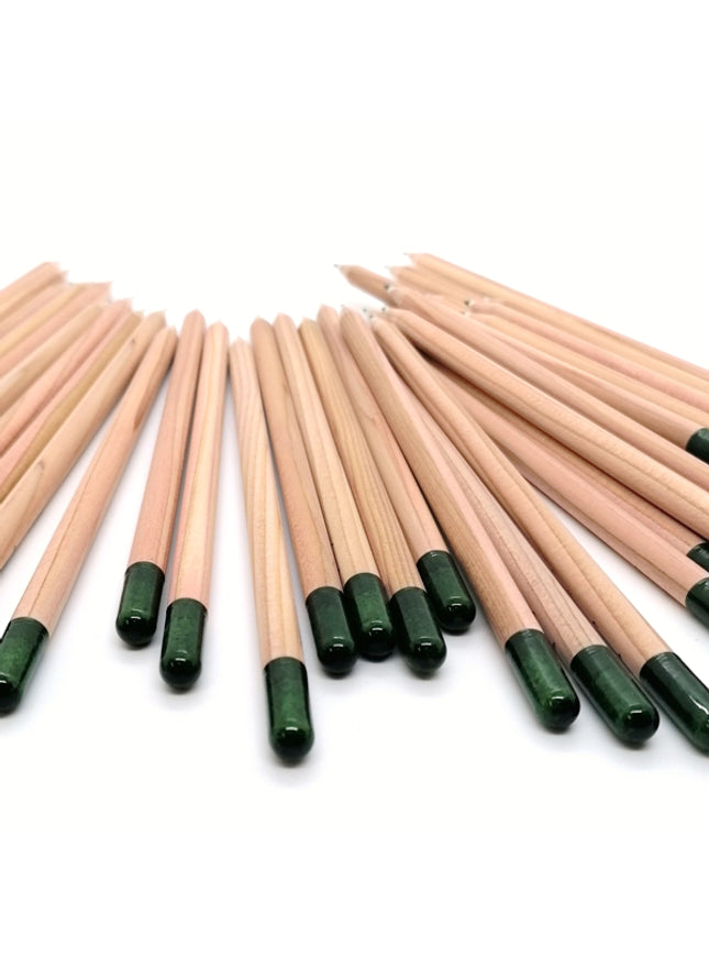 Rond kleurpotlood met zaden - groen : basilicum