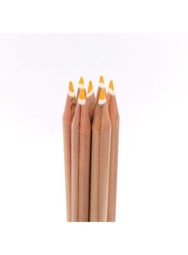 Rond kleurpotlood met zaden - geel : margriet