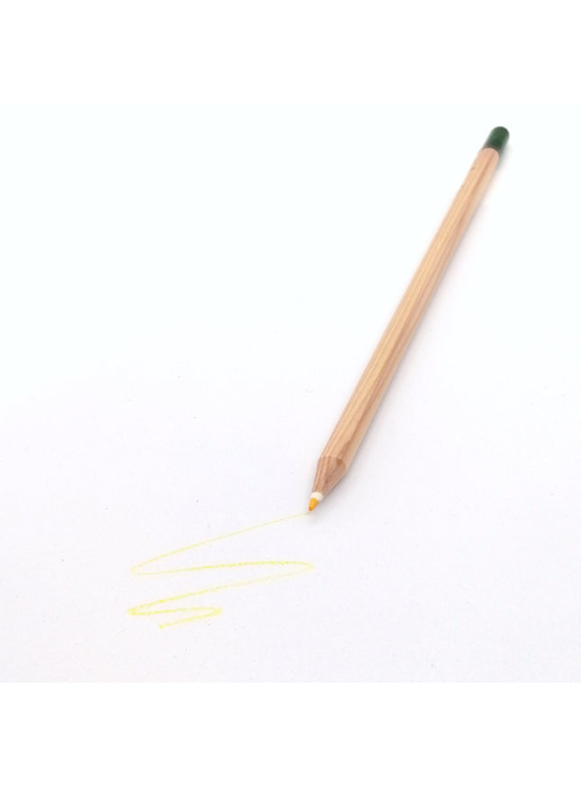 Rond kleurpotlood met zaden - geel : margriet