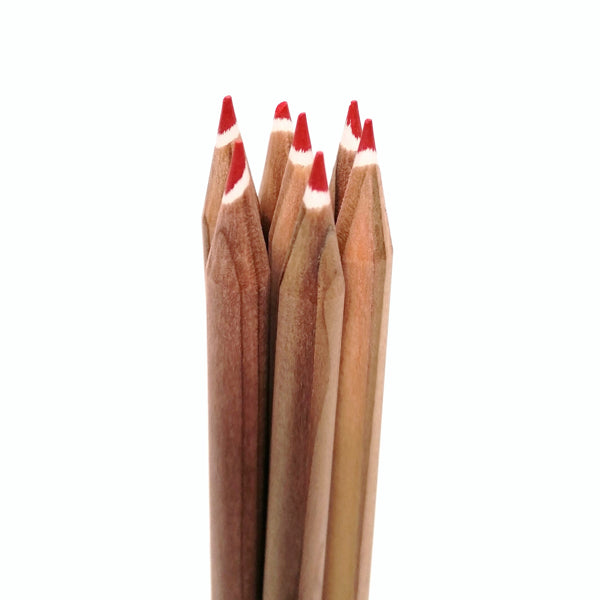 Round colored pencil with seeds - red: carnation