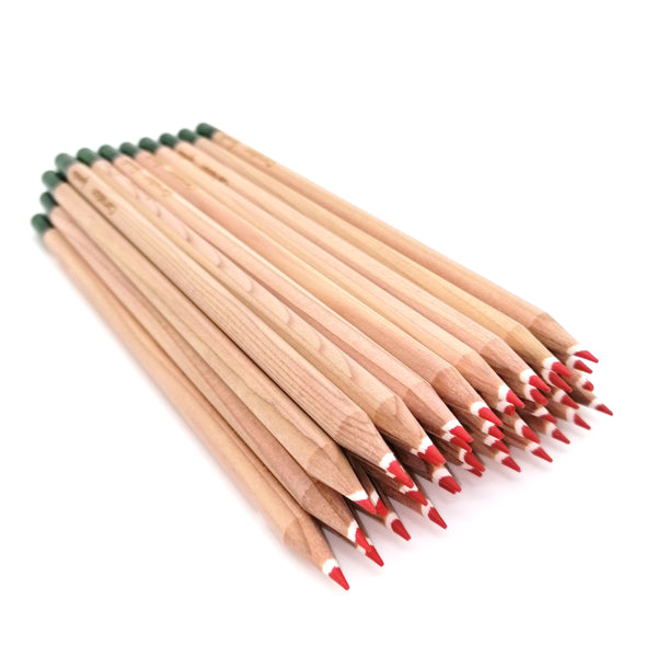 Round colored pencil with seeds - red: carnation