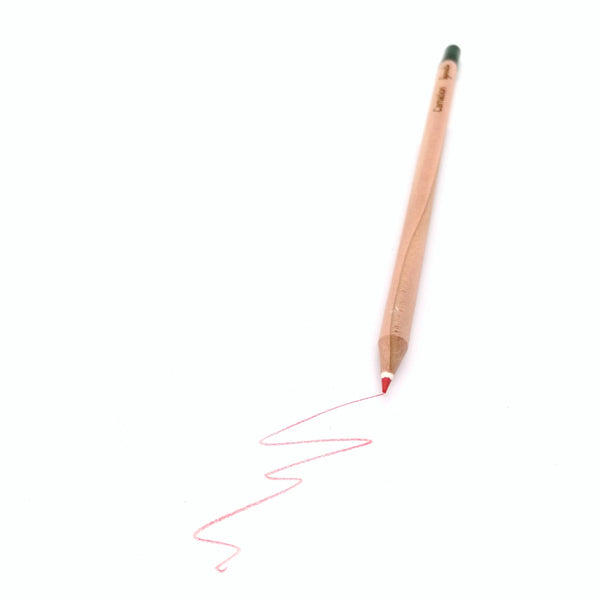 Round colored pencil with seeds - red: carnation