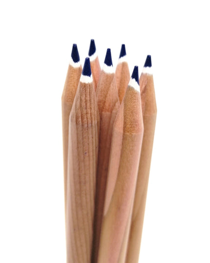 Rond kleurpotlood met zaden - blauw : vergeet-me-niet