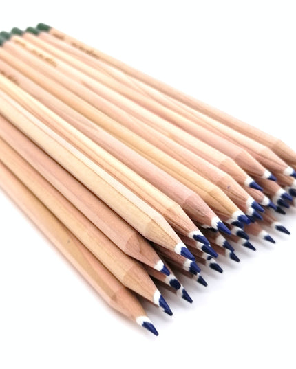 Rond kleurpotlood met zaden - blauw : vergeet-me-niet