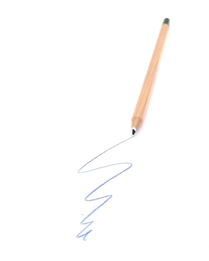 Rond kleurpotlood met zaden - blauw : vergeet-me-niet