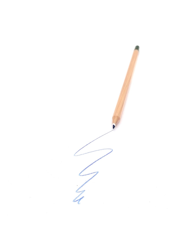 Rond kleurpotlood met zaden - blauw : vergeet-me-niet