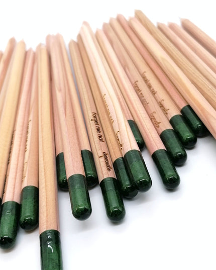 Rond kleurpotlood met zaden - blauw : vergeet-me-niet