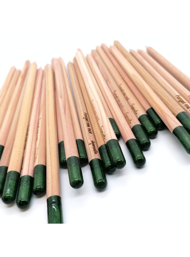 Rond kleurpotlood met zaden - blauw : vergeet-me-niet