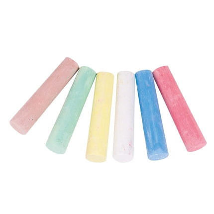 kartonnen doosje met stoepkrijt - 6 kleuren