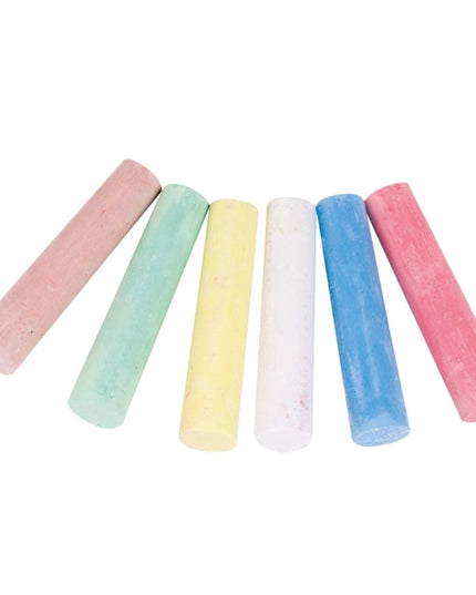 Cardboard box with sidewalk chalk - 6 colours