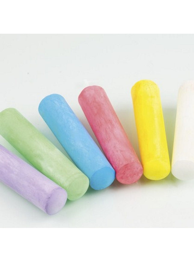 plastic doos met 50 staven stoepkrijt - gemengde kleuren